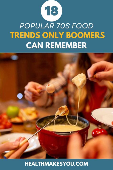 The 1970s was a distinctive era, not just for fashion and music but also for food. Some food trends that began during this time have. Click to see the list of 15 popular 70s food trends only boomers can remember. 70s Side Dishes, 60s Party Food, 70’s Food, 1970s Food, 70s Food, Drink Inspiration, Air Fryer Chicken Wings, Popular Food, Air Fryer Chicken