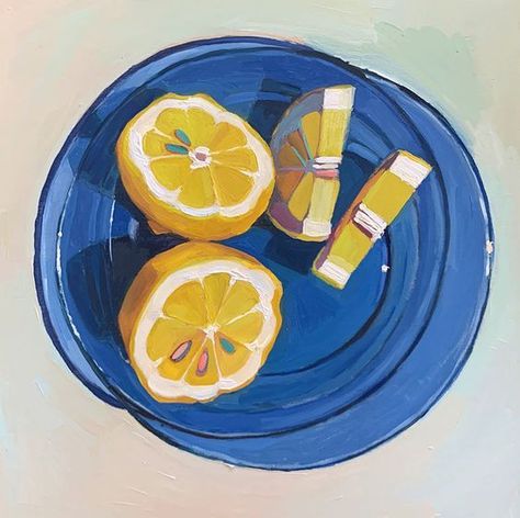 Blue Plate, Posca Art, 그림 그리기, Painting Inspiration, Food Art, Painting & Drawing, Art Inspo, Art Reference, Art Projects