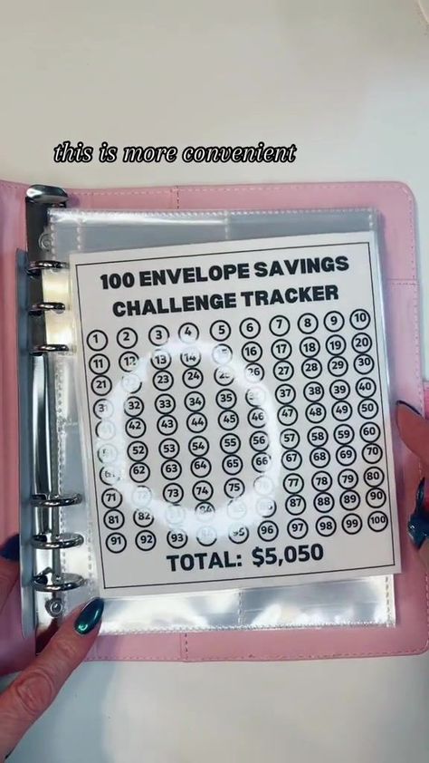 ✉️100 Envelope Challenge Binder | Easy And fun Way To Save $5,050 | money, envelope, budget | 💰💰This Personalized budget binder can help you save more money and spend less! Get ready to crush debt and start saving! | By Flexaza.phe - Facebook Diy 100 Envelope Challenge Binder, Diy Savings Binder, Diy Money Saving Binder, Envelope Money Saving Challenge, Money Saving Binder, 100 Envelope Savings Challenge, Saving Binder, 100 Envelope Challenge, Envelope Budget