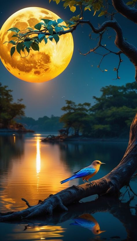 Beautiful Moon Pictures, Beautiful Scenery Photography, Love Animation Wallpaper, Moon Pictures, Beautiful Art Pictures, Pretty Landscapes, Amazing Nature Photos, Beautiful Images Nature, Beautiful Moon