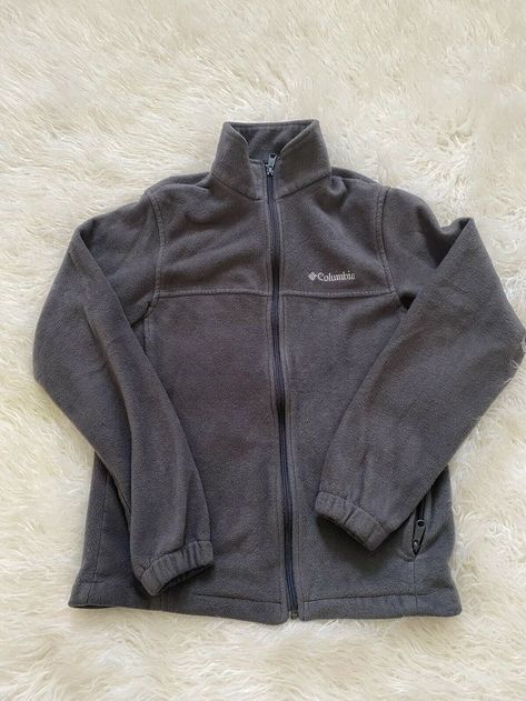 Columbia Sportswear Women, Columbia Fleece Jacket Outfit, Columbia Outfit, Obx Shifting, Shifting Clothes, Fleece Jacket Outfit, Baggy Outfit Ideas, Grey Fleece Jacket, Nike Quarter Zip