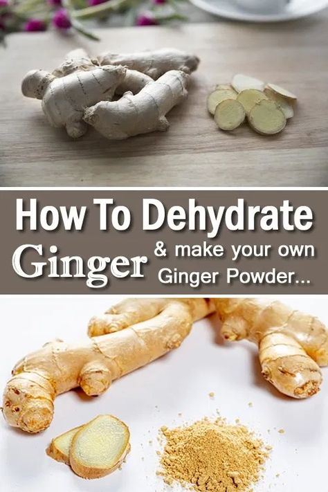 How To Dehydrate Ginger Dehydrating Ginger, Dehydrate Ginger, Crystalized Ginger Recipe, Herb Planting, Dehydrating Recipes, Homemade Ginger Ale, Homestead Lifestyle, Food Dehydration, Dehydrating Food