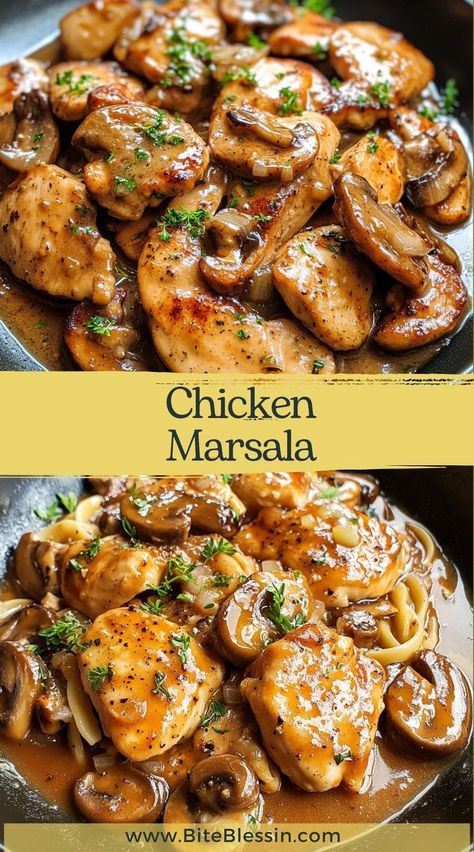 Craving a restaurant-quality dish at home? This Chicken Marsala features tender chicken, a rich mushroom wine sauce, and deep, savory flavors that will impress any dinner guest. Try it today! Mushroom Wine Sauce, Marsala Sauce, Seared Chicken Breast, Chicken With Olives, Quick Dinner Ideas, Chicken Marsala, Dinner Guest, Fast Recipes, Crusted Chicken