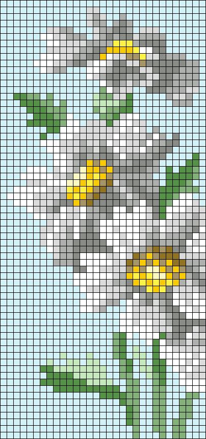 Alpha pattern #131333 | BraceletBook Daisy Alpha Pattern, Floral Alpha Pattern, Plant Alpha Pattern, Daisy Pixel Art, Alpha Patterns Flower, Flower Pixel Art Grid, Star Alpha Pattern, Alpha Bracelet Pattern Grid, Flower Alpha Pattern