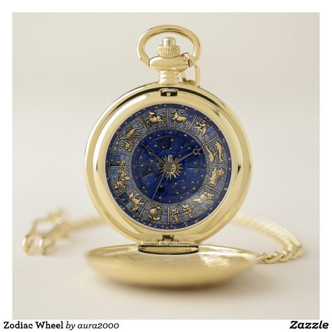 Zodiac Wheel Pocket Watch Zodiac Wheel, Gold Pocket Watch, Easy Hairstyles For Long Hair, Fantasy Jewelry, Jewelry Inspo, Writing Inspiration, Character Design Inspiration, Vintage Watches, Gold Watch