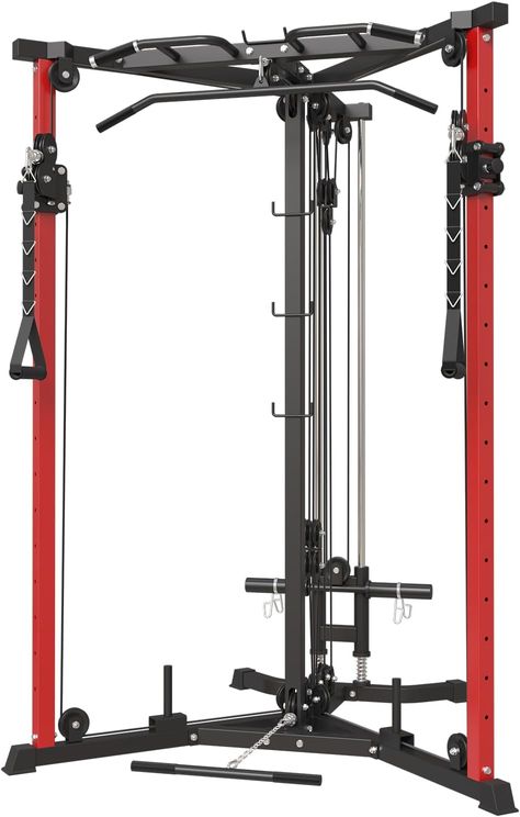 Cable Crossover Machine, syedee Functional Trainer with 17... Tiny Home Gym, Cable Crossover Machine, Home Made Gym, Cable Crossover, Functional Trainer, Home Gym Setup, Gym Setup, Lat Pulldown, Pulley System