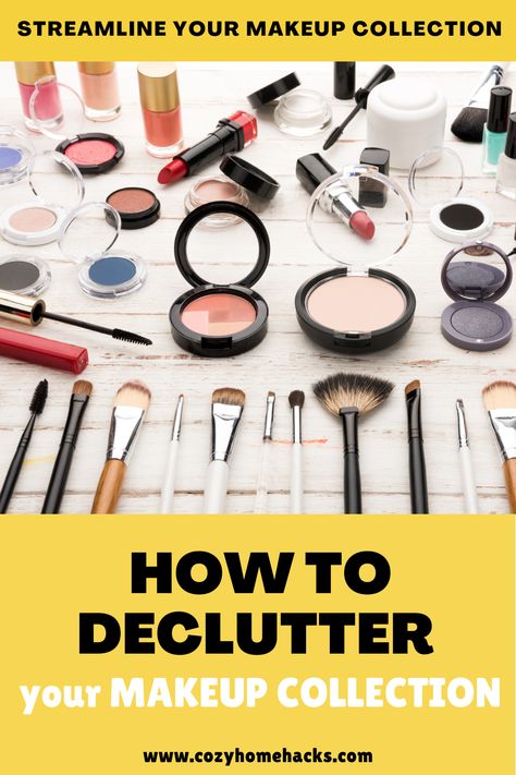 Declutter Makeup, Southern Charm Homes, Makeup Organizing Hacks, Declutter Checklist, Declutter Challenge, Too Much Makeup, Move In Cleaning, Old Makeup, How To Declutter