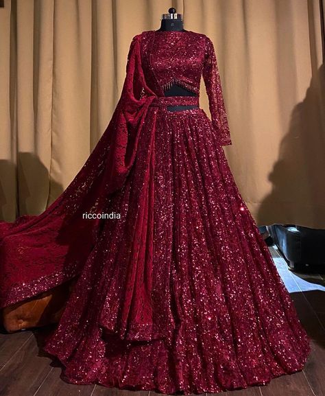 Ricco (@riccoindia) • Instagram photos and videos Baju Kahwin, Red Bridal Dress, Latest Bridal Lehenga, Desi Wedding Dresses, Wedding Lehenga Designs, Indian Bride Outfits, Latest Bridal Dresses, Bridal Dresses Pakistan, Bridal Lehenga Red