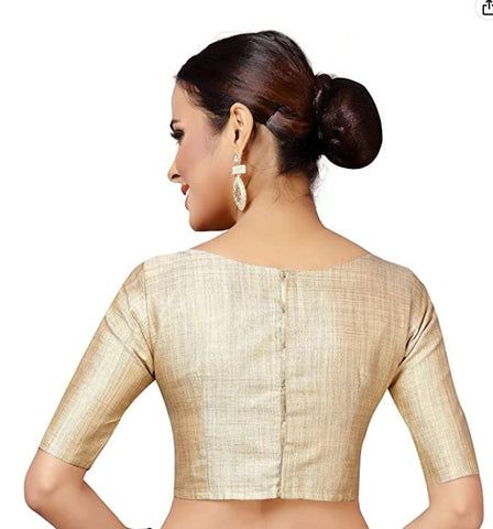 Buy Readymade Blouses Online - Designer Blouse Readymade at Low Prices – Dailybuyys Boat Neck Saree Blouse, Readymade Blouses Online, Golden Blouse, Blouse Designs High Neck, Indian Tunic, Indian Saree Blouse, Blouse Designs Silk, Gold Blouse, Indian Wedding Wear