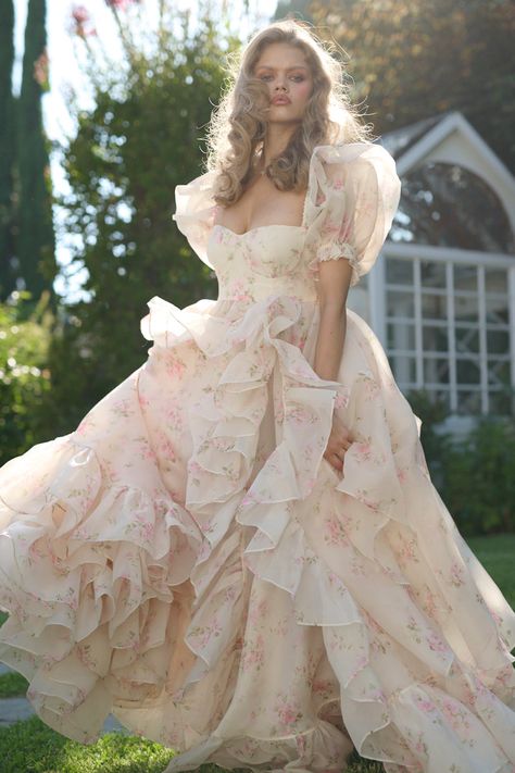 Floral Print Prom Dress, Dresses Ruffles, Princess Evening Dress, Prom Dress Gown, Floral Evening Dresses, Formal Party Dresses, Birthday Party Dresses, Printed Prom Dresses, Matric Dance