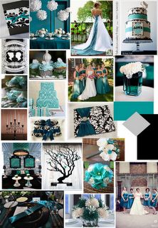 more on it s photo 2986994-1 Blue And Black Wedding, Black And White Wedding Cakes, Teal Wedding Colors, White Wedding Cakes, Teal Wedding, Turquoise Wedding, Black White Wedding, Theme Color, Future Wedding Ideas