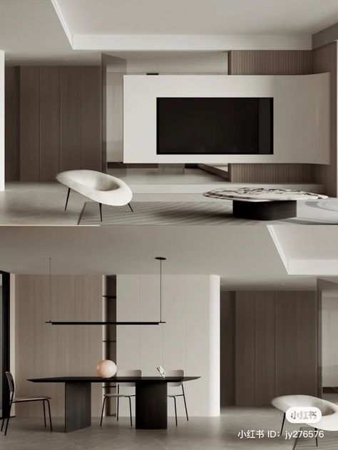 Yodezeen Living Room, Built In Tv Wall, Built In Tv Wall Unit, Built In Tv, Tv Wall Units, Bedroom Inspirations Minimalist, Modern Tv Wall Units, Minimal Living Room, Living Tv