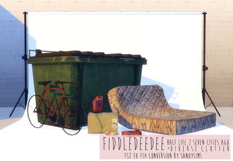 SANOYSIMS — Fiddledeedee Half Life 2 Seven cities ago +... Sims 4 Cc Trash Clutter, San Myshuno, Play Sims, Dumpsters, Casas The Sims 4, Sims Four, Sims 4 Update, Sims 4 Cc Packs, Sims 4 Cc Furniture