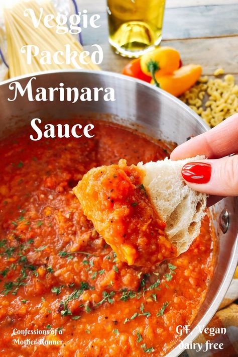 Veggie Red Sauce Pasta, Vegetarian Marinara Sauce, Marinara With Vegetables, Veggie Packed Marinara Sauce, Veggie Marinara Sauce, Hidden Veggie Marinara Sauce, Vegetable Marinara Sauce, Vegan Marinara Sauce, Italian Red Sauce