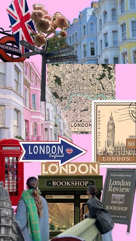 London Collage, London Tea, Aesthetic London, D Book, Beautiful London, London Aesthetic, Tea And Books, London Love, London United Kingdom