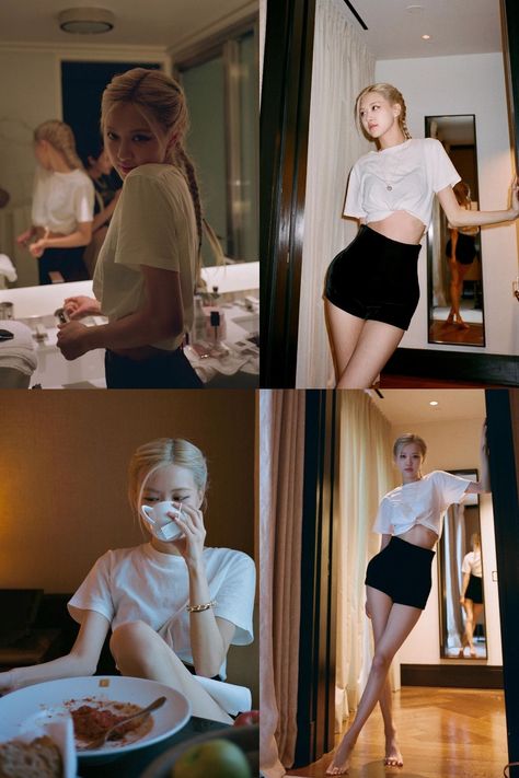 Pale Skin Outfits, Rose Bed, Ladylike Dress, Room Girl, Lounge Outfit, Cute Rose, Rose Blackpink, Bullet Journal Design Ideas, Jennie Kim Blackpink