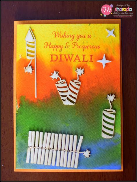 Diwali cards that kids can make at home ! HappyMomentzz crafting by Sharada Dilip Diy Diwali Cards, Handmade Diwali Greeting Cards, Diwali Card Making, Diwali For Kids, Diwali Activities, Diwali Cards, Diwali Greeting Cards, School Kids Crafts, Diy Diwali Decorations