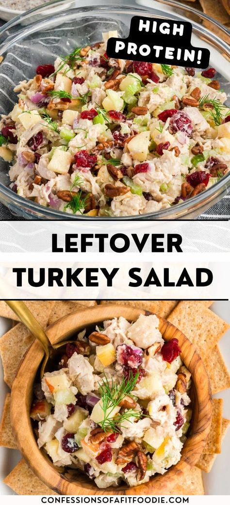 Keto Turkey Salad Recipe, Leftover Turkey Salad, Turkey Salad Sandwich, 21 Day Fix Dinners, Confessions Of A Fit Foodie, Turkey Salad Recipe, Turkey Appetizers, Lauren Kelly, Easy Meal Prep Ideas