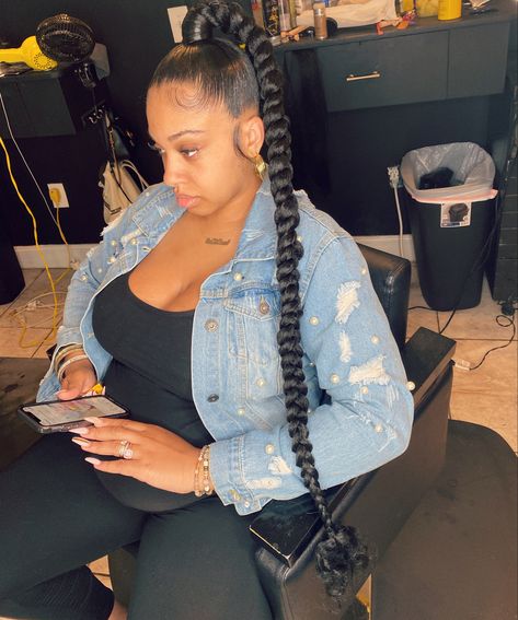 #phillyhairstylist #extendedponytail Braided Extended Ponytail, High Braid Ponytail For Black Women, High Ponytail Braid Black Women, High Braided Ponytail For Black Women, Long Braid Ponytail Weave, High Braided Ponytail Hairstyles, One Braid Ponytail Black Women, Extended Braided Ponytail, High Braided Ponytail Weave