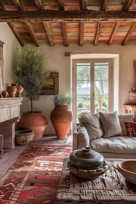 The 45 Secrets to a Stunning Tuscan Countryside Living Room Italian Cottage Interior Design, Tuscan Mediterranean Decor, Italian Home Interior Design, Italian Hotel Interior, French Countryside House Aesthetic, Tuscan Cottage Interiors, Mediterranean Homes Living Room, Italian Living Room Aesthetic, Tuscan Inspired Homes