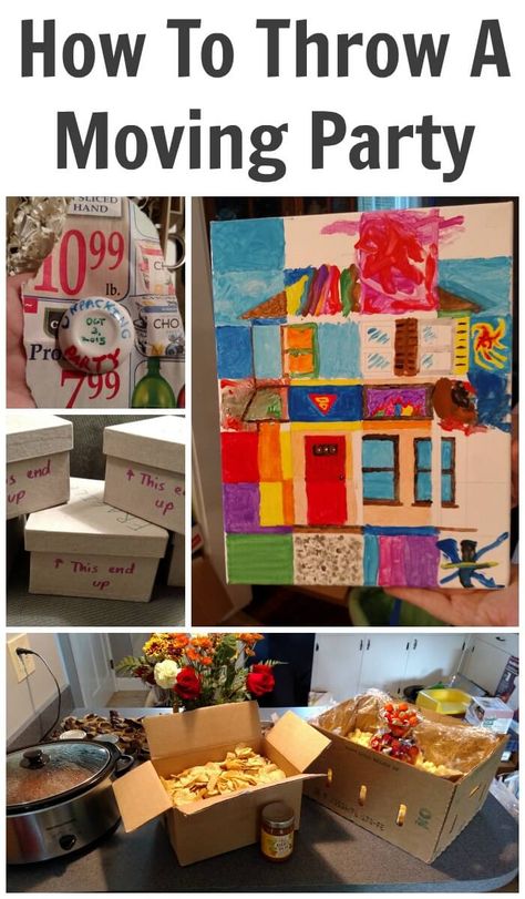 My sister and I like any excuse to party, and luckily our family is usually game.  When she moved, it was the perfect opportunity to throw a Moving Party! Moving Party, Leaving Party, Bon Voyage Party, Goodbye Party, Joy Gifts, Farewell Parties, Moving Boxes, Farewell Gifts, Mom Bloggers