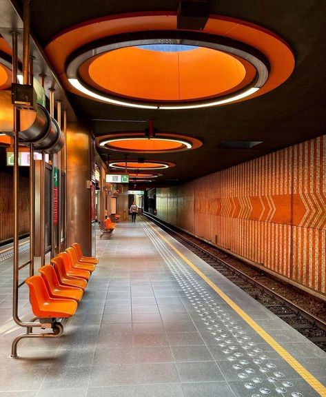 1960s Interior Design, Brutalist Art, Googie Architecture, Train Station Architecture, Brutalism Architecture, Concrete Construction, 2023 Photo, Subway Train, Architectural Section