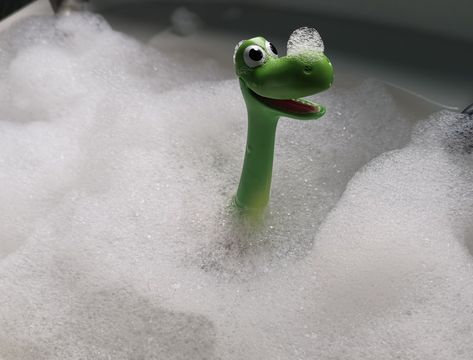 Pet Dinosaur, Picture Perfect Smile, Baby Dinosaur, Baby Dinosaurs, Perfect Smile, Bubble Bath, Picture Perfect, Dinosaur Stuffed Animal, Bubbles