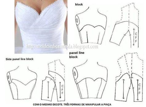 corselet Robe Diy, Corset Sewing Pattern, Corset Pattern, Wedding Dress Patterns, Sew Ins, Couture Mode, A Wedding Dress, Clothes Sewing Patterns, Fashion Sewing Pattern