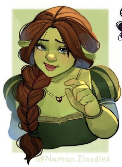 Shrek X Fiona Fanart, Fiona Shrek Fanart, Green Characters Cartoon, Fiona Drawing, Shrek Sketch, Shrek Fanart, Shrek Art, Shrek Drawing, Shrek Characters