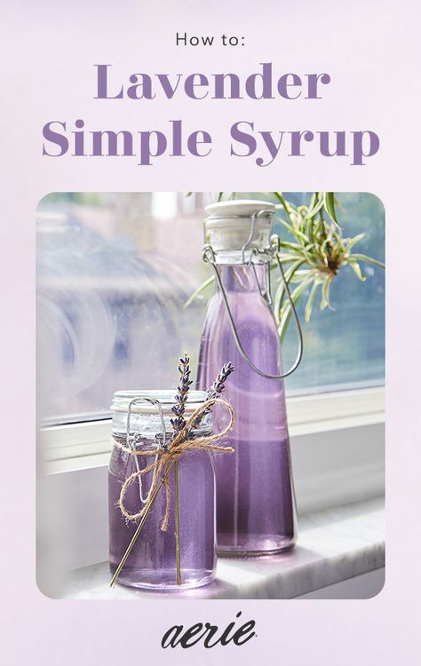 Lavender Garden Party, How To Make Lavender Syrup, Homemade Lavender Syrup, Lavender Syrup Recipes, Lavender Recipes Drinks, Fresh Lavender Recipes, Lavender Jelly Recipe, Drinks With Lavender Syrup, Diy Lavender Syrup