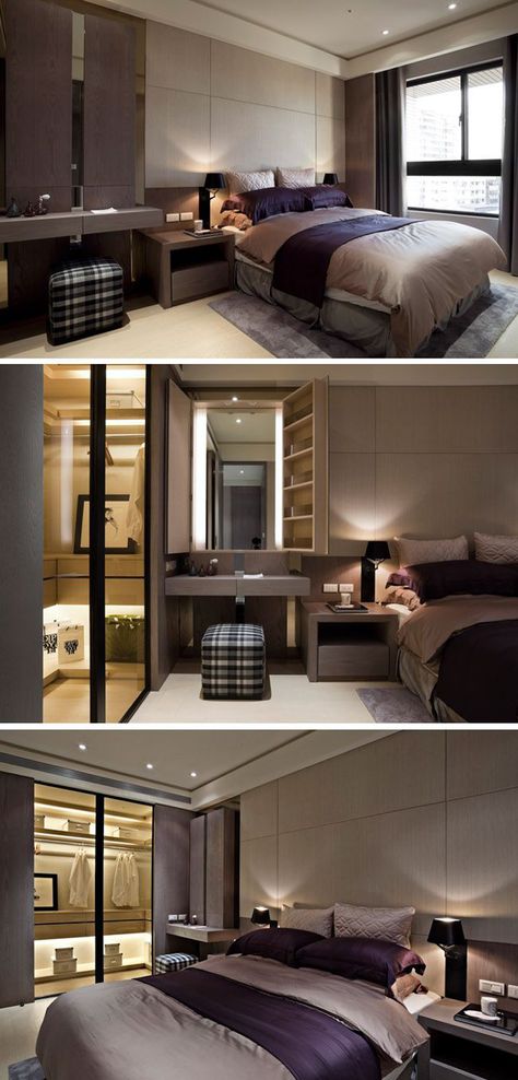 bedroom-designrulz (12) Masculine Bedroom Design, Apartemen Studio, Korean House, Design Ložnic, Penthouse Interior, Gold Living, Masculine Bedroom, Luxury Bedroom Design, Dekorasi Kamar Tidur