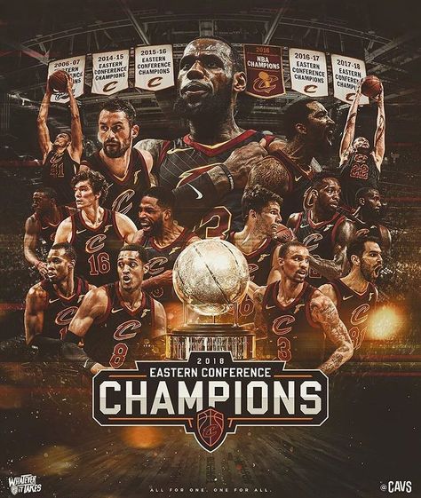 2018 NBA Eastern Conference Champion: Cleveland Cavaliers Cavs Wallpaper, Cavaliers Wallpaper, Champions Graphic, Cavaliers Nba, Cleveland Cavs, King Lebron, Nba Wallpapers, Nba Championships, Basketball Art