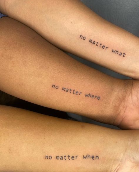 Three Sister Tattoos, Siblings Tattoos, Sibling Tattoo Ideas, Trio Tattoos, Matching Friendship Tattoos, Siblings Tattoo, Tattoos For Siblings, Tattoo Ideas For Moms, Cute Sister Tattoos