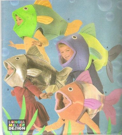 OOP Simplicity 4926 Child's FISH COSTUME Sewing Pattern Nemo Halloween 39363284680 | eBay Fish Costumes, Goldfish Costume, Clown Halloween Costumes, Fish Costume, Owl Costume, Costume Sewing, Kids Clothes Patterns, Book Week Costume, Costume Sewing Patterns