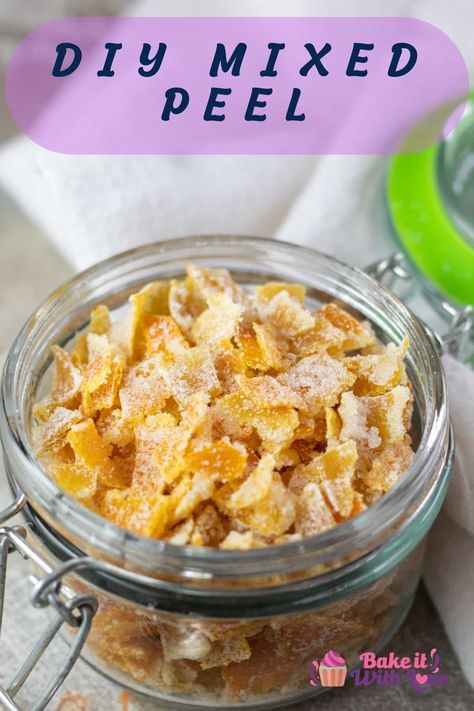 How To Make Candied Orange And Lemon Peel, Mixed Peel Recipes, Fruitcake Cookies, Dessert Holiday, Fruit Cake Cookies, Lemon Scones, Lemon Health Benefits, Fruity Treats, Orange Peels