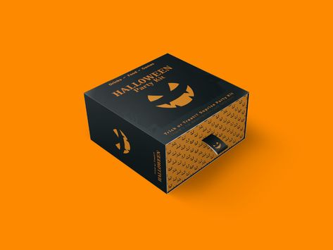 Halloween Packaging, Halloween Boxes, Makeup Gift Box, Halloween Box, Halloween Themed Food, Halloween Party Games, Surprise Box, Spooky Designs, Box Packaging Design