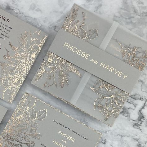 Phoebe Wedding, Printed Vellum, Silver Invitation, Bespoke Invitations, Foil Wedding Invitations, 카드 디자인, Carton Invitation, Pink Wedding Invitations, Rose Gold Foil