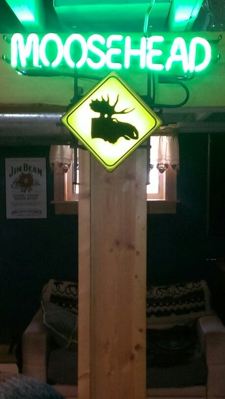 Moosehead beer. Moosehead Beer, Broadway Show Signs, Broadway Shows, Beer, Neon Signs, Neon