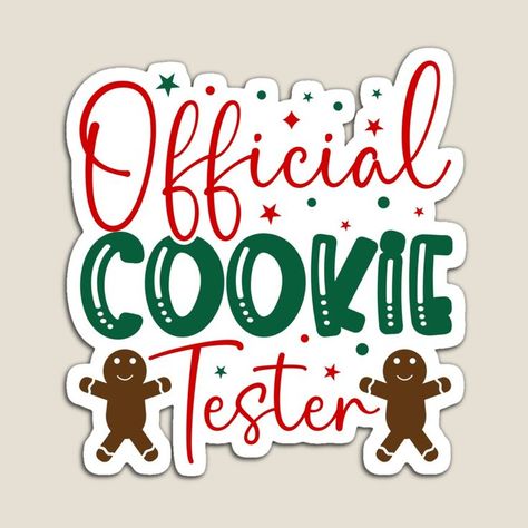 This sticker serves as an official cookie tester and is a stylish way to try out new cookies. Perfect for promoting or offering samples of your business's treats. #officialcookietester #officialcookietestersticker #cookie #cookietestersticker #freechristmassticker #freesticker #gingerbread #gingerbreadsticker #christmasstickers #holidaystickers #christmastreestickers #funnystickers #christmascardstickers #Christmasinvitationcardstickers #Christmasgiftcardstickers #merryenvelopescardstickers Cookies Logo, Official Cookie Tester, Boyfriend Scrapbook, I Love Mondays, Christmas Pastries, Sticker Christmas, Hot Cocoa Bar, Scrapbook Stickers Printable, Christmas Time Is Here