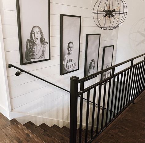 Stairs Wall Decor Ideas, Stairs Wall Decor, Stair Wall Decor, Gallery Wall Staircase, Staircase Wall Decor, Stairway Decorating, Framed Signs, Stair Wall, Family Photo Wall