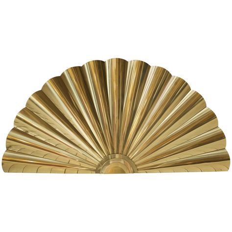 Large Polished-Brass "Sunburst" Wall Sculpture by Curtis Jere, 1989 | See more antique and modern Sculptures at https://www.1stdibs.com/furniture/decorative-objects/sculptures Brass Wall Art, Modern Decorative Objects, Brow Studio, Curtis Jere, Metal Fan, Interior Wall Decor, Scrapbook Art, Metal Wall Art Decor, Art Installation