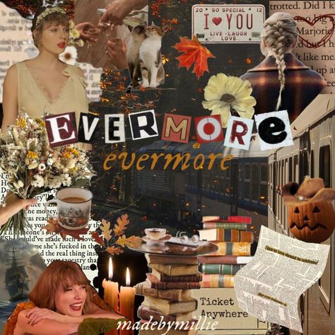 Folklore Birthday Party, Evermore Collage, Evermore And Folklore, Folklore Taylor Swift, Square Collage, Gold Rush, Birthday Party Ideas, Cat Lady, Made By Me