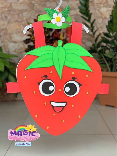 Fruit Fancy Dress, Strawberry Costume Diy, School Cafeteria Decorations, Family Themed Halloween Costumes, Strawberry Costume, Fruit Costumes, Diy Preschool, Alice Tea Party, Montessori Toddler Activities