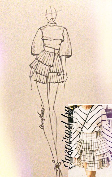 pleated skirt designed by me🤍💜 Draw Pleated Skirt, Pleats Dress Illustration, Fashion Illustration Pleats, Sketch Skirt Design, Drawing Pleated Skirt, Pleated Skirt Fashion Illustration, Pleated Dress Drawing, Pleated Skirt Technical Drawing, Pleats Sketch