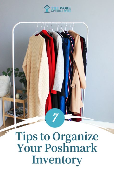 Clothes organized on a clothing rack Reselling Clothes, Earn From Home, Making Extra Cash, How To Organize, Starting Your Own Business, Selling On Poshmark, Home Jobs, Home Business, Work From Home Jobs