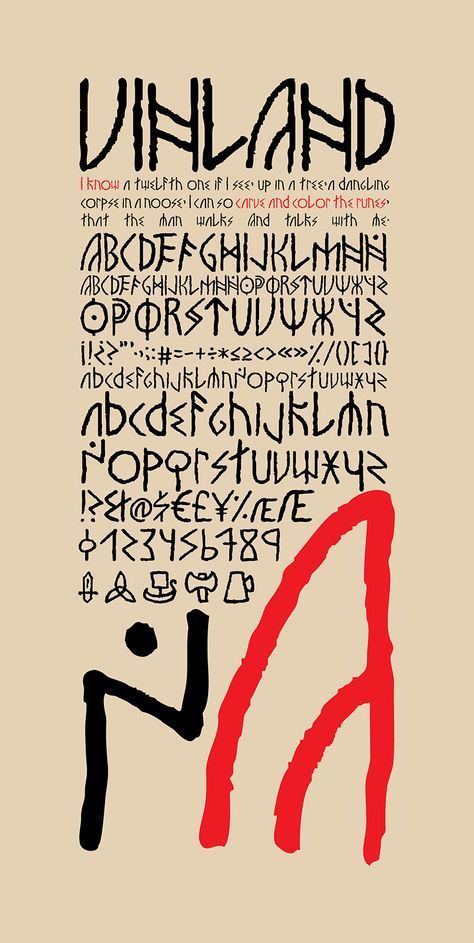 Vinland Font | dafont.com Norse Font Alphabet, Dnd Font, Rune Font, Norse Font, Viking Font, Celtic Fonts, Free Handwritten Fonts, Blackletter Font, English Fonts