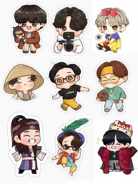 Tinytan Sticker Printable, Bts Dibujos Chibi, Bts Standee Printable, Bts Stickers Printable, Bt21 Drawing, Kpop Cartoon, Kpop Chibi, Bts Cartoon, Stickers Bts