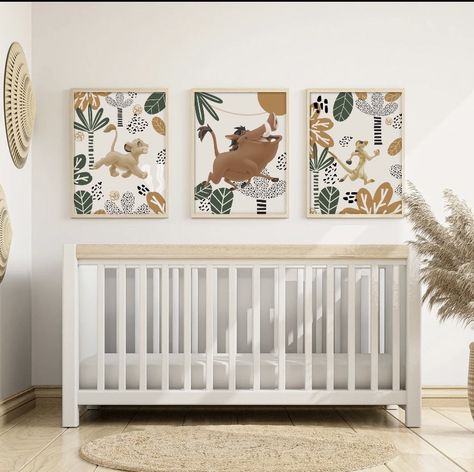 Lion King Nursery, Baby Boy Nursery Themes, Baby Boy Bedroom, Minimalist Nursery, Baby Room Themes, Disney Nursery, Bedroom Organization, Baby Room Inspiration, Nursery Room Boy