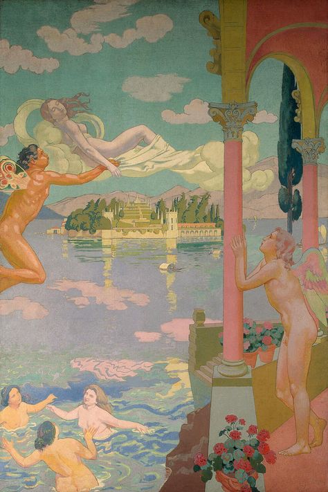 Roman Literature, Maurice Denis, Vision Of Love, Color Symbolism, Romantic Themes, Ancient Myths, Art Movement, Impressionism, Contemporary Artists