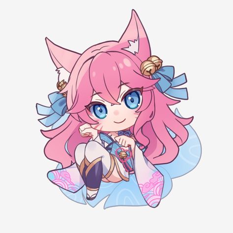 Ahri League Of Legends Spirit Blossom, Chibi League Of Legends, Spirit Blossom Ahri, League Of Legends Ahri, Ahri League Of Legends, Spirit Blossom, Ahri Lol, Legend Drawing, Xayah And Rakan